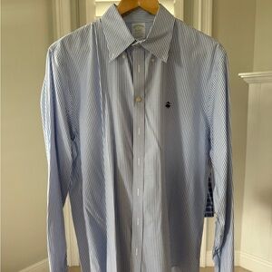 Brooks Brothers Blue and White Striped Dress Shirt